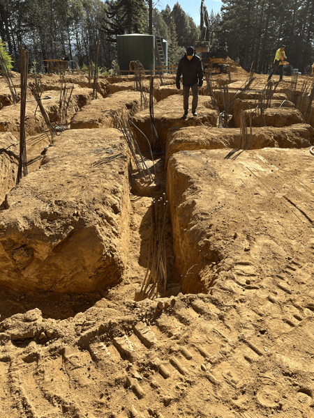 ADU piers with channels connecting them